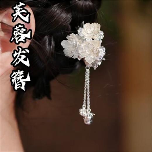 新中式国风芙蓉花时尚百搭盘发流苏汉服簪子小众设计感配饰 商品图3