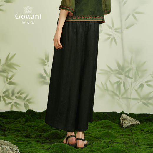 【香云纱】乔万尼清凉舒适高端19mm真丝阔腿裤EM2F795 商品图4