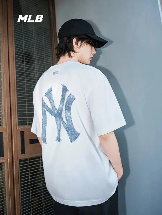 MLB情侣大logo运动休闲短袖圆领时尚T恤 商品图2