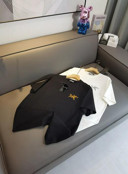 Ar·c枭家3D立体拉浆大印花纯棉双纱男女款圆领短袖 商品图5