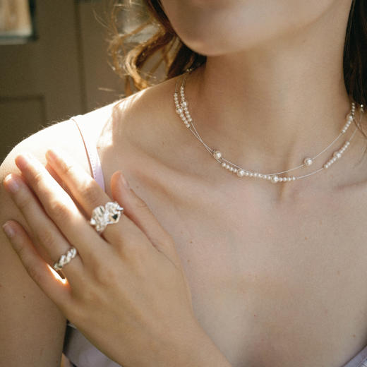 【张予曦同款】alodia.co 品牌直发 宇宙星际项链 双层叠戴多戴施家珍珠小众设计感 商品图1