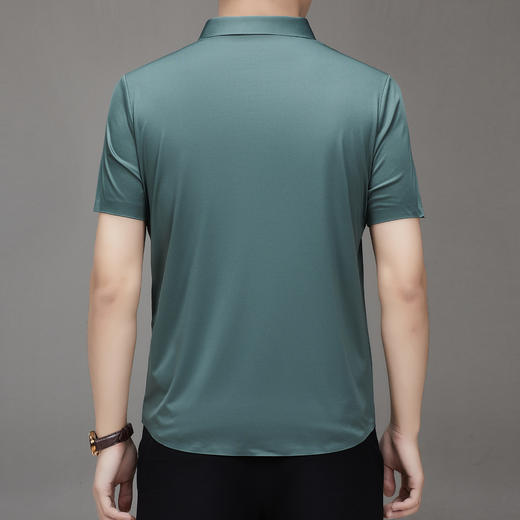 【精选】昆潮 清凉无痕短袖衬衫（12色可选） 精致领型平整抗皱垂顺耐磨柔顺亲肤6101 商品图2