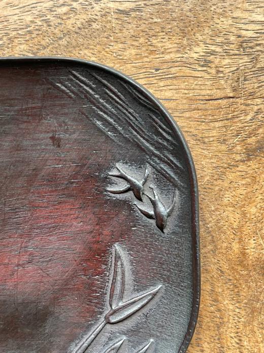 酸枝木雕竹燕图方盘，顺丰包邮 商品图8