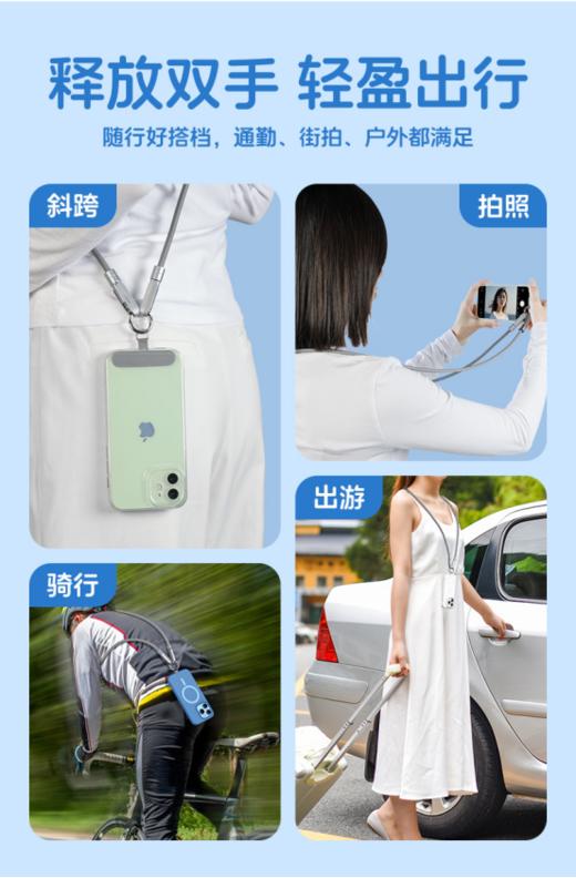 🔌提速充电/斜跨挂手📲 出门全靠它双手自由【Auraro双端合金挂绳数据线】 🧲30w-120w极速快充，做你完美的一条编织体充电线 六规格可选 商品图1