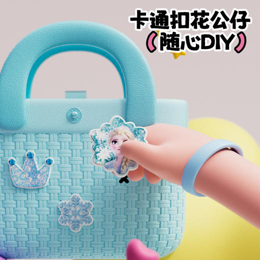 【赠公仔*1扣花*3】Koool科物酷非遗竹编包 草莓熊儿童手提斜挎包草莓熊 爱莎公主 零钱小包 商品图3