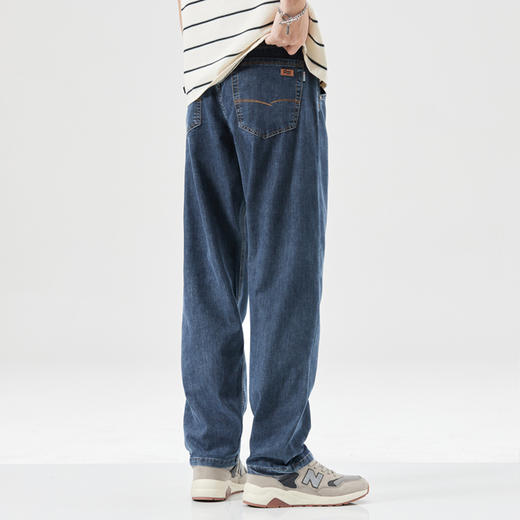 圣得西男士牛仔裤亲肤舒适25春夏新款直筒宽松休闲裤阔腿垂感长裤 商品图3