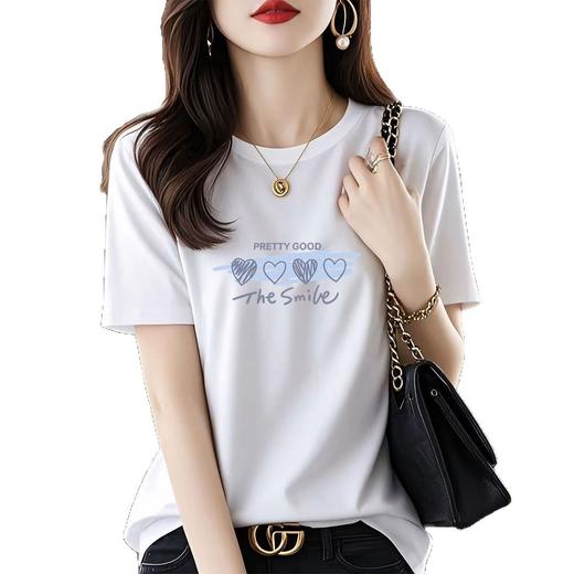 百媚生 100%棉短袖T恤宽松上衣1197 商品图4