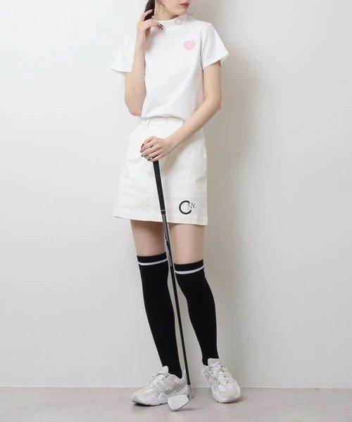 CECIL McBEE green 高尔夫女士 爱心字母印花半高领短袖 宽松百搭T恤 商品图4