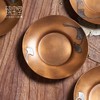 臻宝堂纯手工银杏叶雕刻经典铜托家用隔热茶托垫禅意茶蝶中式茶具银杏叶雕刻经典托 商品缩略图0