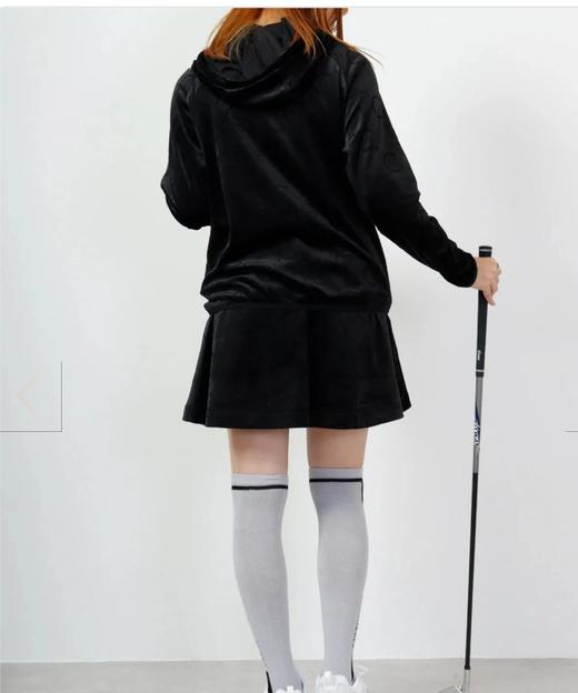 CECIL McBEE green 高尔夫女士 丝绒缎面短裙 松紧腰半身裙 垂坠感 商品图6