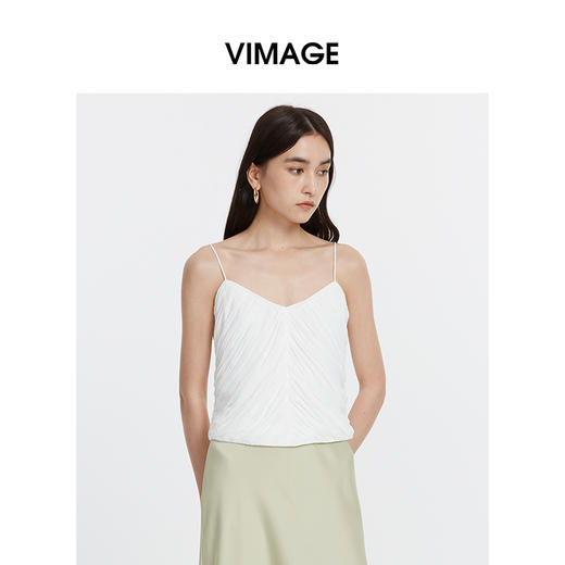 VIMAGE纬漫纪夏季新款时尚气质吊带小上衣VV1913526 商品图3