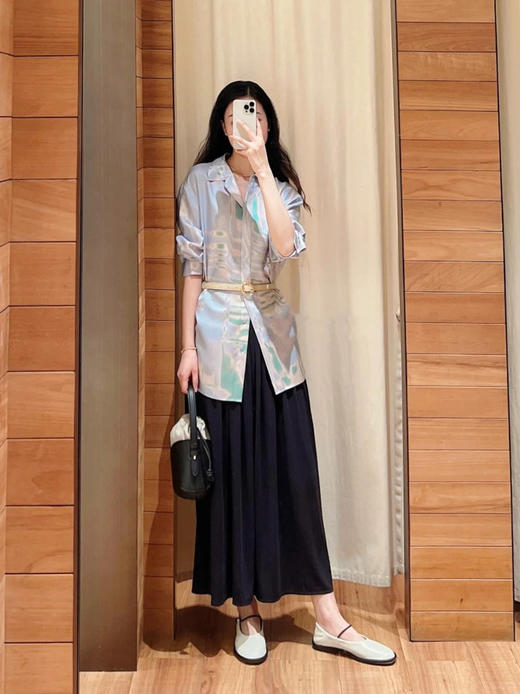 【高品质私服】【IC真丝针织布长款半身裙】手感垂坠  强捻纱线  飘逸浪漫G1234-CC【无标出货 介意慎拍】 商品图5