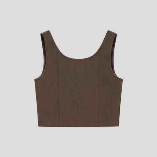 GOODBAI logo印花拉链宽肩带紧身马甲 商品图4