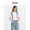 VIMAGE纬漫纪新款显瘦短款T恤上衣女V1802402 商品缩略图3