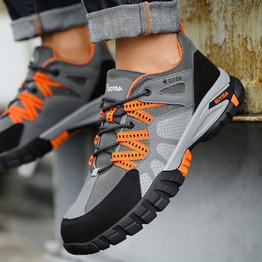 新款工作鞋男夏季透气鞋耐磨钢包头防砸防刺穿劳保鞋 商品图2