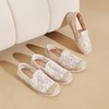 ZHR渔夫鞋女2025夏季新款蕾丝镂空懒人一脚蹬平底单鞋女W116 商品缩略图4