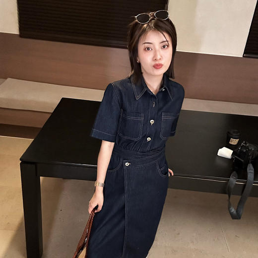 【现货】良木礼通勤牛仔连衣裙 商品图0