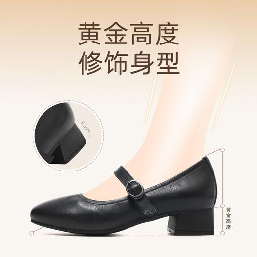 信诺真皮软底女鞋中老年妈妈鞋2025春秋新款舒适不累脚轻便单鞋子5C5009-17 商品图2