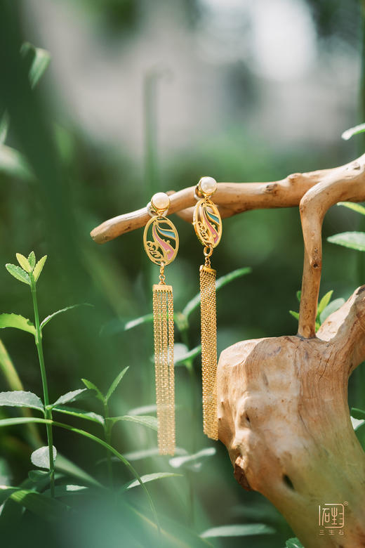 三生石“爱的记忆”新国风多用耳饰 商品图2