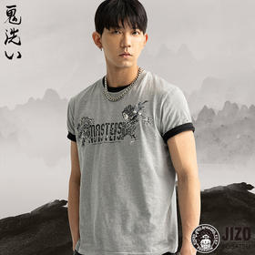 ONIARAI/鬼洗25春夏新品山海鸟天狗短袖T恤男式 J850201