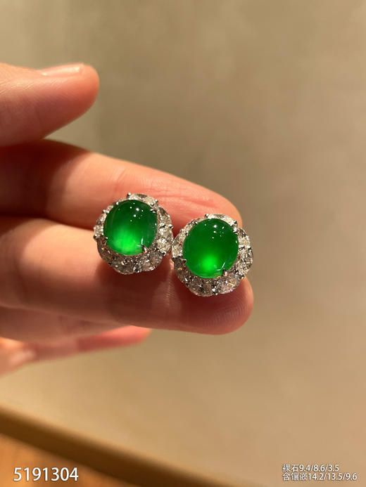 5191304，蛋面耳钉。具体价格微信咨询 商品图1