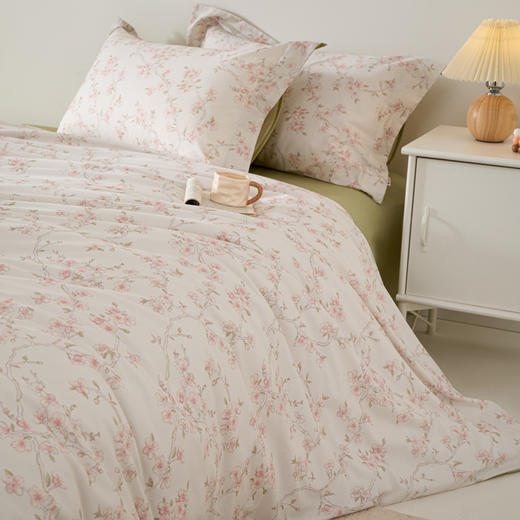 多喜爱/美眠康 100%全棉新疆斜纹印花四件套 杏花语/你好夏天/紫丁花开/粉枝蔓雨 商品图10