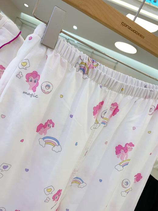 松植屋女士小马宝莉亲子款纯棉纱布长袖睡衣套装女款双层纱家居服 商品图8