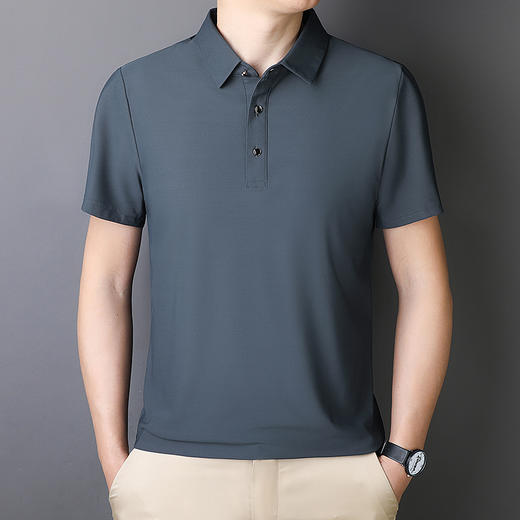 【冰丝弹力】【DCS】大依优型大码翻领短袖POLO衫男加肥大码夏装衣服休闲时尚半袖体恤休闲商务 商品图4