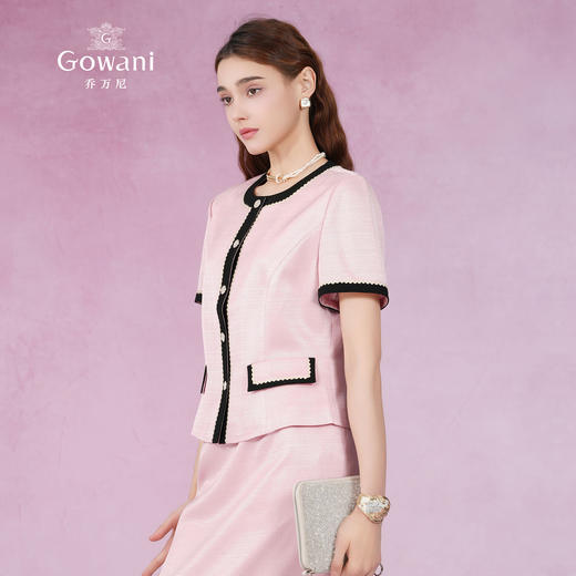 乔万尼小香风两件套气质高级感套装撞色设计EM2G842 商品图2