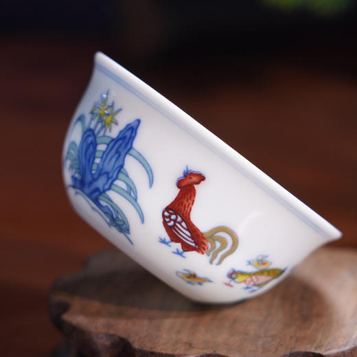 大明成化斗彩鸡缸杯 “当代督陶官”阳士琦大师监制 手握两亿捌，今年顶呱呱 商品图0