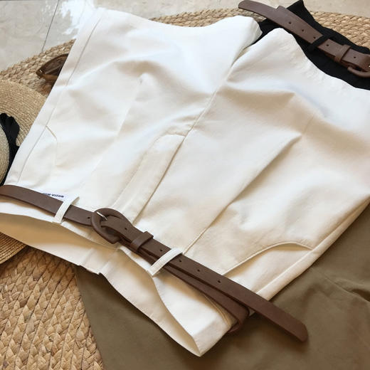 【心机西装五分裤】送腰带 长腿塑造者 夏日 小个子必入!迢语气质西装裤 修饰身形|好看百搭<|小A版型|干净利落收腰、遮肉、拉长腿部线条，一条全搞定 承包你所有的上装钋 舒适穿搭 时髦好搭 商品图5