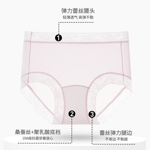 【樱姿娜上新】山茶花聚乳酸内裤85027，山茶花聚乳酸内裤，冰氧无痕，舒适透气，6条礼盒装 商品图4