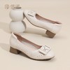信诺真皮圆头单鞋女款2025夏季新款浅口一脚蹬通勤女鞋气质妈妈鞋5C5009-016 商品缩略图9