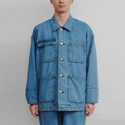 DIGAWEL Jean barn coat 宽松廓形水洗牛仔夹克外套 商品图0