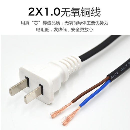 批发@【监控电源公母插】对接插头两孔带电线三脚公插头三相2孔220母插头AC母头2孔电源母插头带线监控防水盒两脚公母插头220v电源延长线DC5.5*2.1mm 商品图10