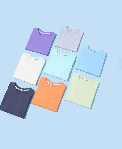 【110-160】男女童夏款插肩袖短袖T恤100%棉 商品图0