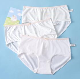 女童卡通内裤 | 小沐佳桐 女童卡通内裤组合 3条装   (A类面料，舒适柔软清爽透气，弹力大不勒，双层底档)