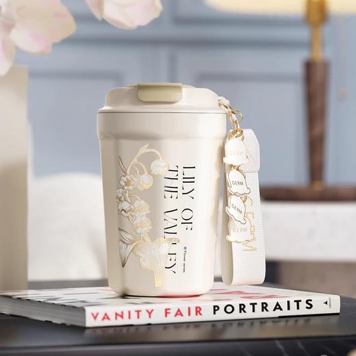 【多样屋专柜】多样屋铃兰系列菱形咖啡杯保温杯水杯390ml/屿蓝  商品图0