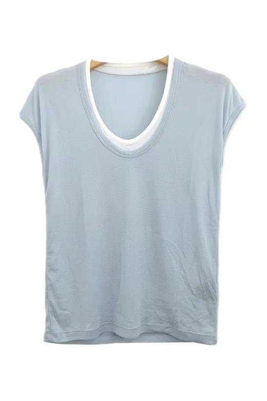 VIVIAN LIU薇薇安刘C2537303夏女装新款U领针织半袖 商品图5