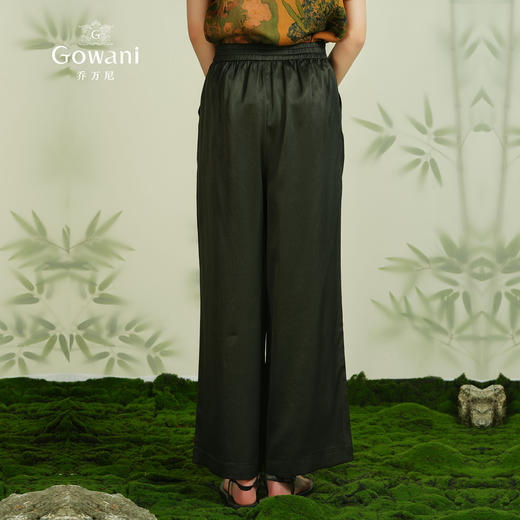 【香云纱】乔万尼重磅真丝香云纱阔腿裤复古中式气质设计EM2F838 商品图4