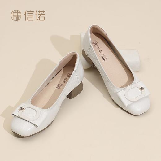 信诺舒适单鞋女2025新款女鞋真皮软底中年女士皮鞋通勤气质妈妈鞋5C5009-26 商品图7