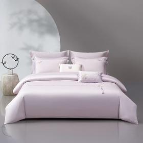 梦洁 云锦缎四件套 蒸蒸日上（香炉紫）