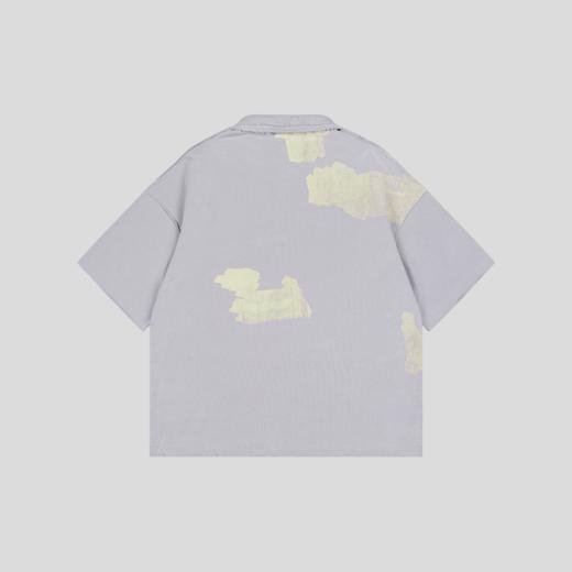 GOODBAI 916 仿胶带印花收腰翻领oversize短袖T恤 商品图4