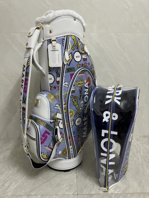 MARK&LONA高尔夫球包女士23秋手拎包网红骷髅头椰树图案大容量包 商品图2