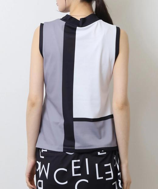 CECIL MCBEE 高尔夫 女士 彩色块撞色拼接无袖小高领T恤 商品图11