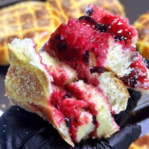 私房定制2个22.9蓝莓面包/草莓面包传统手工制作鲜果慢熬大颗粒果酱云朵般柔软配料表干净现做现发短保7天基地直邮 商品图3