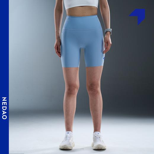 内道灵动力平纹收纳四分防滑紧身裤女款越野跑马拉松半弹跑步紧身裤 商品图2