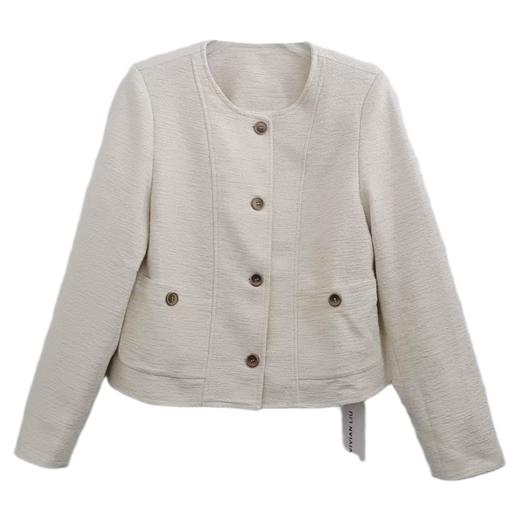 VIVIAN LIU薇薇安刘V2513103梅春女装新款时尚圆领单排扣短款外套 商品图4