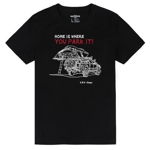 自由基地夏季新品男女通勤款户外休闲改装越野车露营风短袖t恤衫 NMT-2228 商品图1