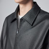 墨麦客男装洗水PU皮翻领夹克男2024秋新款简约纯色男士外套81221 商品缩略图2